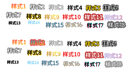 样式文字成组测试