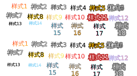 样式文字成组测试