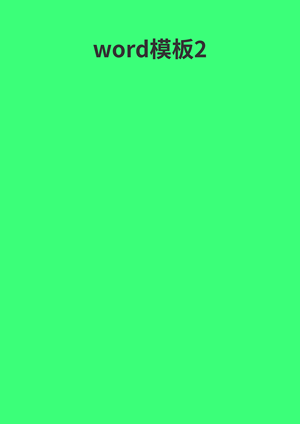 word模板2